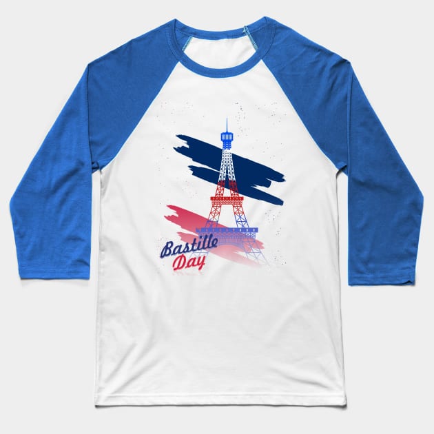 happy bastille day shirt Baseball T-Shirt by OnlineShoppingDesign